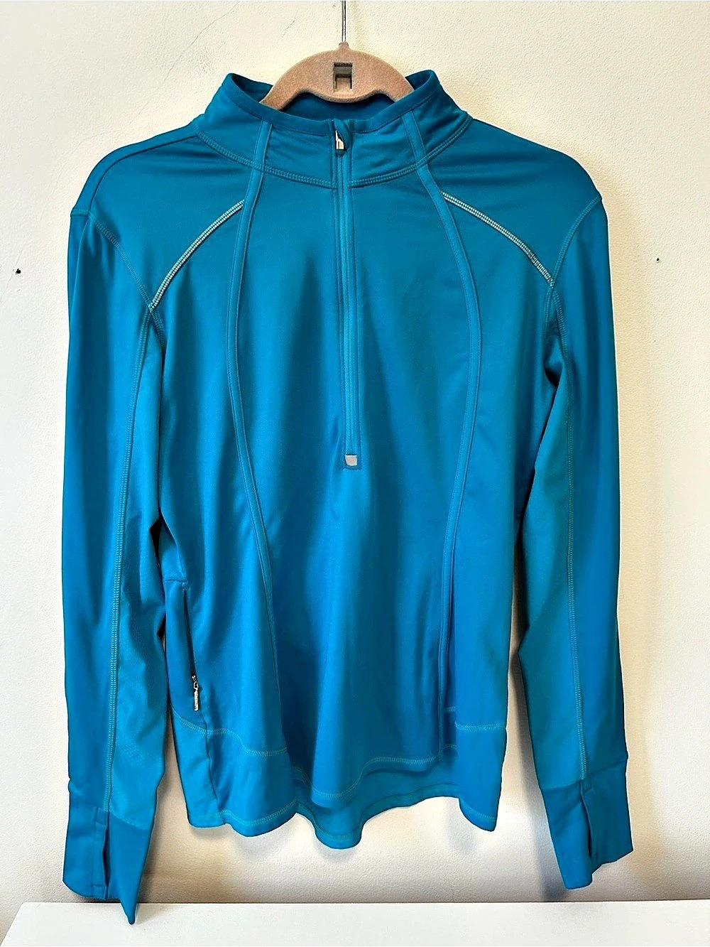 Athleta Running Wild 2.0 Half Zip Blue Small Pullover